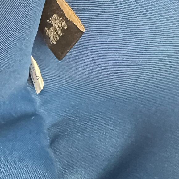 Coach Crossgrain Leather Blue Accordion Zip Long Wallet silver hardware - Picture 9 of 9